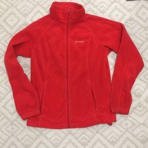 Red Columbia zip up jacket
